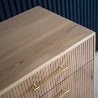 Table de toilette américaine en bois massif à sept tiroirs