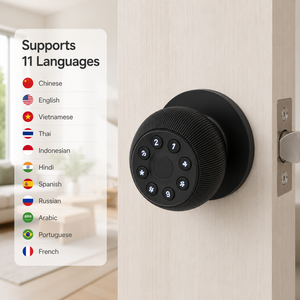 スマートキーパッドドアノブロックキーレスエントリーデジタルパスワード電子ロック家庭用アパートホテルオフィス用 - Product Image 2