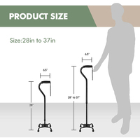 KingGear – bâton de marche léger à quatre pattes, pliable et réglable, pour hommes et femmes, nouvelle collection