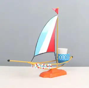 地中海风格铁帆船摆件帆船模型帆船战舰铁艺工艺品家居装饰礼品