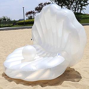 Flotador Inflable de PVC con Forma de Concha Marina Gigante Personalizable MAKE WAVES, 45.2x33.5x33.5 Pulgadas, para Adultos, para Piscinas, Lagos y Playas, UE/EE. UU. - Product Image 2