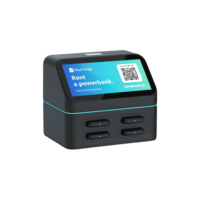 Estación de Carga Apilable de 4 Ranuras, Resistente al Fuego, de ABS, para Alquiler de Power Banks, para Laptop, Cámara, Reloj Inteligente y Micrófono, en Oferta