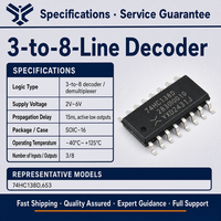 Décodeur-Démultiplexeur CMOS 3 à 8 lignes Nexperia 74HC138D 653 SOIC 16, CI logique pour ingénieurs en électronique, conforme RoHS