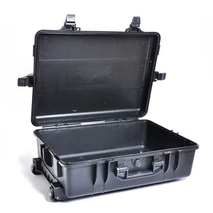 Wholesale High Quality Pluck Foam Case Waterproof Lockable Trolley Tool Case With Wheels