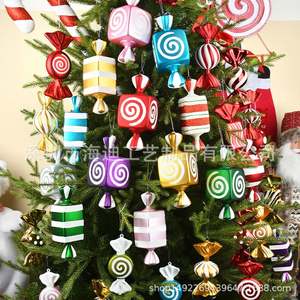 Colorful Christmas Candy <b>Decoration</b> Candy Props Christmas Tree Hanging Ornament Candy Land <b>Decoration</b> <b>Xmas</b> Party Supplies - Product Image 2
