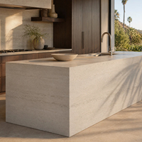 Dalle de terrazzo en pierre naturelle, comptoir de luxe en terrazzo, revêtement de sol architectural en terrazzo, design moderne