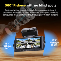 Caméra embarquée WiFi GPS 4 canaux, résolution 4K, 4 objectifs, enregistreur de conduite 360°, vision nocturne supérieure pour taxi