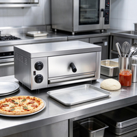 Four à sole électrique industriel multifonctionnel 2026 en acier inoxydable à économie d'énergie avec minuterie manuelle pour boulangerie, pain, pâtisseries et pizzas