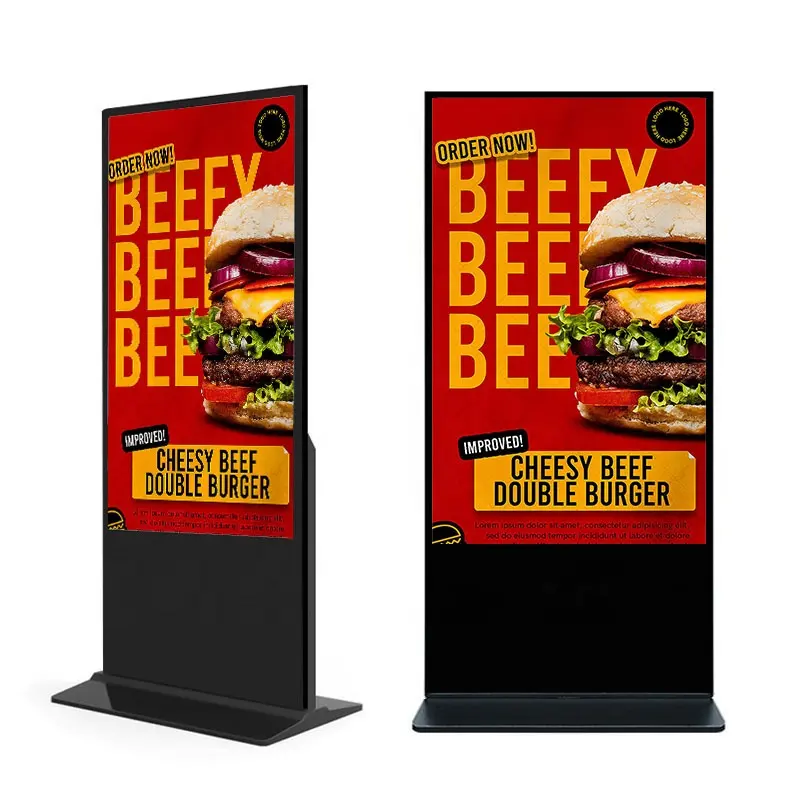 86 "75/65 55 Zoll Indoor Advertising Display Player Werbe bildschirm Kiosk Digital Signage und Displays Werbe ausrüstung