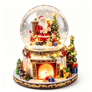 Globo de Nieve Navideño de Resina, Adorno para Escritorio, Bola de Agua, Recuerdo Navideño, Regalo, Linda Escena de Santa Claus, Bola de Nieve para Regalo Navideño - Product Image 5