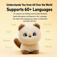 Juguete de Peluche Inteligente con IA, Gato Tuantuan, Control por Aplicación, Mascota Electrónica Doupao, Compañero Emocional, Regalo Multilingüe