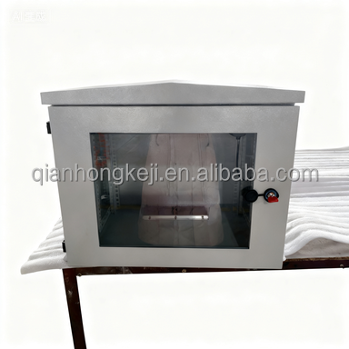 Pole Mounted CCTV Camera Cabinet 8U Dustproof IP65 Metal Cabinet with Fan Cooling for Outdoor Monitoring