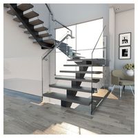 Escalier pliant Prima Modern Glass Railing, robuste et peu encombrant, pour accès au grenier ou au loft