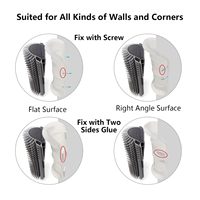 Brosse de toilettage pour chats PKY, brosse à poils pour animaux de compagnie, brosse à poils pour chats avec sangles, brosse à poils pour animaux de compagnie pour le coin du bureau