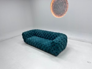 Italy Modern Furniture Velvet Chesterfield <strong>Sofa</strong> <strong>Set</strong> for Living Room - Product Image 4