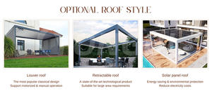 Aluminium 12x20 <span class=keywords><strong>piscine</strong></span> extérieure arches métalliques étanche pergola de jardin à persiennes rétractables avec <span class=keywords><strong>volet</strong></span> en aluminium à latte manuelle - Product Image 5