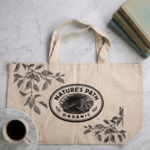 Minh Ha Canvas Cotton Tote Bag Rope Handle Small Size Shoulder Strap Foldable Design Silk Screen Printed Letter Pattern Shopping - Product Image 1