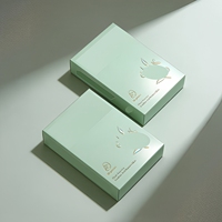 Boîte cosmétique pour masque facial avec logo personnalisé, papier cartonné mat or/argent anti-UV, emballage imprimé pour soins de la peau en gros OEM ODM