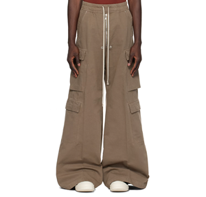 Paquete de 8 pantalones cargo de trabajo de moda para hombre, impermeables, marrón claro, lona bordada personalizada desgastada - Product Image 1