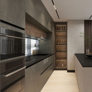 Gabinetes de cocina grises a medida con estantes abiertos para desarrollo de viviendas y contratistas generales - Product Image 3