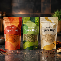 Sachets refermables personnalisés avec logo imprimé pour l'emballage alimentaire (snacks, bonbons, poudres, noix, poudres sèches, sucre, épices)