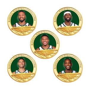 Pièces de monnaie en métal plaqué or personnalisées en gros, style anime, commémoratives pour la star du basketball <span class=keywords><strong>James</strong></span> - Product Image 3