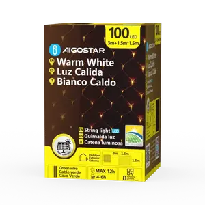 Guirlande de lumières solaires plates, lumière chaude, + 1,5 m x 1,5 m, idéale pour décorer l'extérieur et créer des ambiances chaleureuses. - Product Image 3