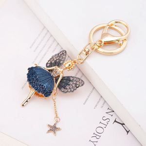 New Women Cute Doll Bag Keychain Car Pendant Girl Fairy <b>Key</b> Chains Statement Angel Wing Keychain - Product Image 3