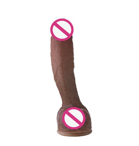 REALING nero marrone realistico Dildo spesso realistico pene enorme con potenti ventose e vibrazioni per il gioco a mani libere - Product Image 4