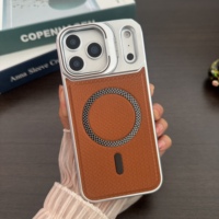 Casing Ponsel Kulit Mewah dengan Tempat Kartu Magnetik yang Dapat Dilepas untuk iPhone 16 17 18 Pro Max, Casing Belakang Kulit Model Dompet
