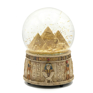 Globo di Neve in Resina Personalizzato con Piramide Egizia, Souvenir Regalo 100mm, Globo d'Acqua Dipinto a Mano con Design Artistico, Marca <span class=keywords><strong>ZY</strong></span> - Product Image 2
