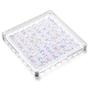 Boîte de rangement en acrylique transparent à 16 compartiments pour perles et pierres précieuses, avec couvercle magnétique, vente en gros - Product Image 1