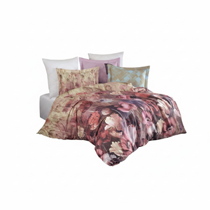 Varol Royal Satin 300TC Duvet Cover <b>Set</b> <b>Single</b> Floral Luxury Design for Home Use - Product Image 2