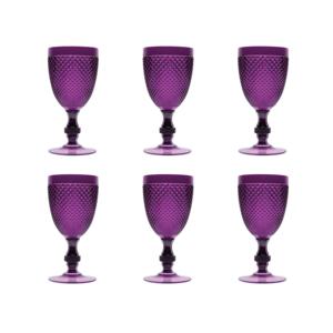 Set di 6 Calici in Plastica Diamantata Excelsa 39 Cl Viola per Vino - Product Image 3