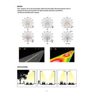 Proyek teknik dapat disesuaikan Boom Flip Cover desain SKD 50W 100W 150W 200W 300W LED komponen lampu jalan - Product Image 4