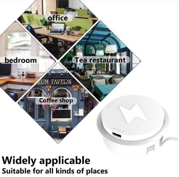 Hongdak Wholesale Smart Home Desktop Multi-function Wireless Charger 3 in 1 Bedside Table USB 5V2A Output Fast Charge