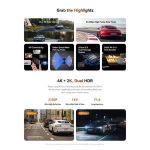 Caméra embarquée DDPAI N5 Pro 12V à double objectif, grand angle 150°, Wi-Fi 6, enregistreur vidéo 4K, double stockage, enregistrement en boucle, vision nocturne - Product Image 4