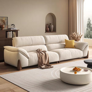 लिविंग रूम फर्नीचर सोफा आधुनिक नरम मखमली सोफा ठोस लकड़ी फ्रेम तीन सीटर connner सोफे घर के लिए उच्च गुणवत्ता लोकप्रिय सोफे - Product Image 1