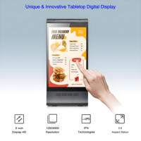 Écran publicitaire numérique de table Android Wi-Fi 8 pouces avec support, lecteur vidéo CMS et batterie pour restaurant
