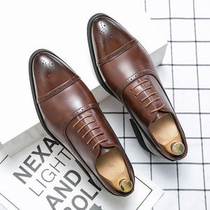 Chaussures habillées Oxford à bout pointu style britannique en cuir, nouvelles chaussures décontractées pour le bureau, mocassins en cuir pour hommes, chaussures <span class=keywords><strong>de</strong></span> mariage - Product Image 2