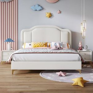 2025 venta al por mayor cama para niños cama de diseño Simple moderno para niños cómodos muebles de dormitorio de cuero conjunto en dormitorio de niños - Product Image 6