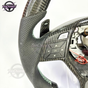 Volante de Fibra de Carbono Personalizado para Automóvil, <span class=keywords><strong>Precio</strong></span> Neto para Benz Clase A W175 E350 <span class=keywords><strong>C63</strong></span> W204 E63 Cls63 Slk55 AMG 2012-2015, <span class=keywords><strong>Mercedes</strong></span> 2013 - Product Image 3