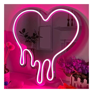 Nhà máy chuyên nghiệp dropshipping màu hồng cho giá rẻ cô dâu neon ánh sáng dấu hiệu trang trí LED Tường gương thiết kế hiện đại USB sạc - Product Image 5