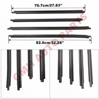 Embellecedor de Ventanilla para Toyota Fortuner 2004-2015 Burlete de Ventana Lateral Tira de Sellado Protector de Lluvia Exterior 4 Piezas