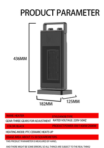 Nuevo <span class=keywords><strong>Calentador</strong></span> de Torre Inteligente PTC 2026 con Efecto de Llama 3D, Control Remoto, Modo <span class=keywords><strong>ECO</strong></span>, Protección contra Sobrecalentamiento y Protección contra Volcaduras - Product Image 6