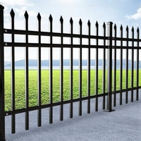 Clôture de jardin en acier galvanisé moderne et durable, résistante à la corrosion, avec revêtement en poudre, pour la sécurité résidentielle et routière