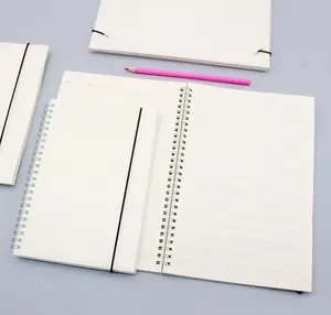 Impressão personalizada escola negócios a5 transparente PP capa fichário personalizado planejador espiral jornal espiral notebook