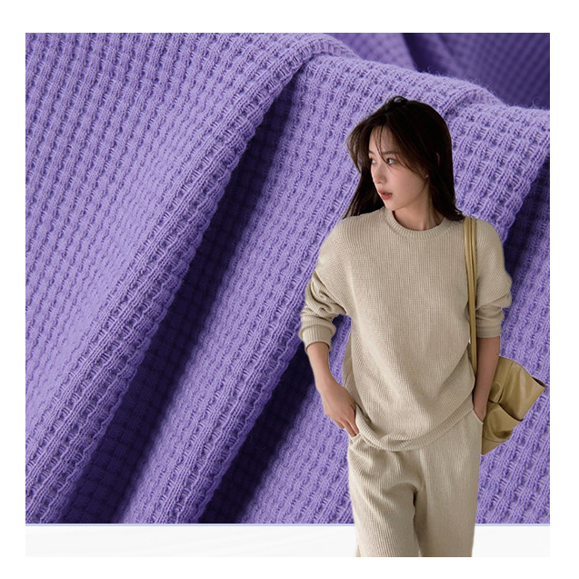 Новый дизайн, Высококачественная однотонная вафельная ткань из 55% хлопка и 45% полиэстера