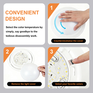 Đèn LED gắn trần dạng đĩa 4 inch, có thể điều chỉnh độ sáng, 5 chế độ màu sắc, đạt chứng nhận ETL - Product Image 6