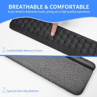 Tapis de souris de jeu en mousse à mémoire de forme PORON avec repose-poignet antidérapant et coussinets de bord - 380x90mm Marque SANXING en stock